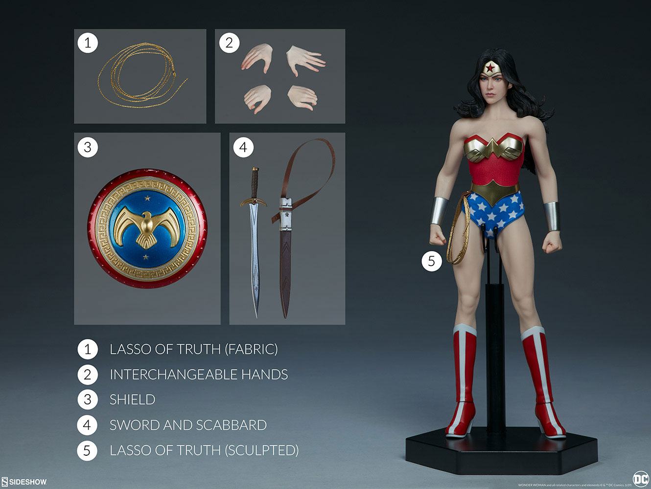 Wonder Woman Unpainted Figure Blank Kit Model GK 1/6 30cm Collection Toy New