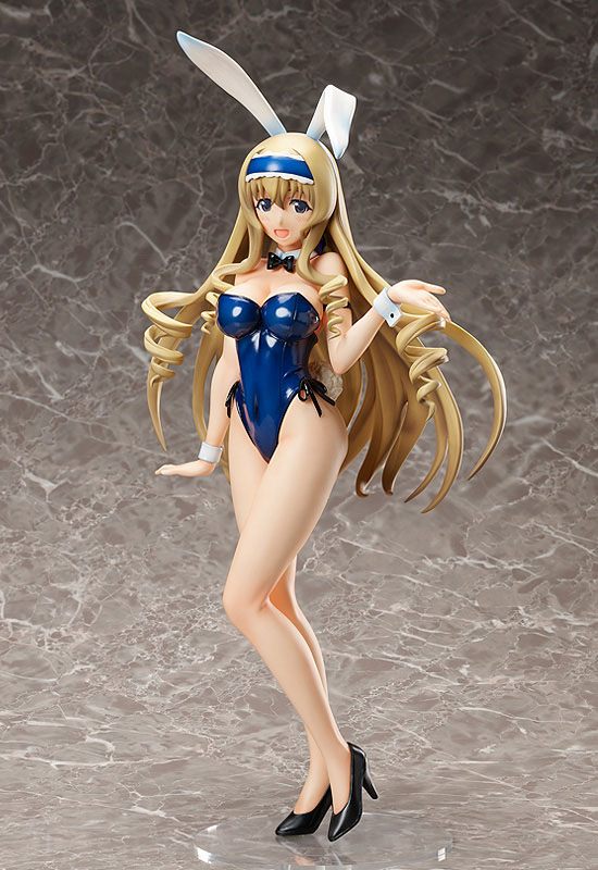 Anime Statue Cecilia Alcott Blue Bunny Model Action Figure 11.8 Inches High Showkig Pvc Female Hand Model Chassis Decoration Infinite Stratos