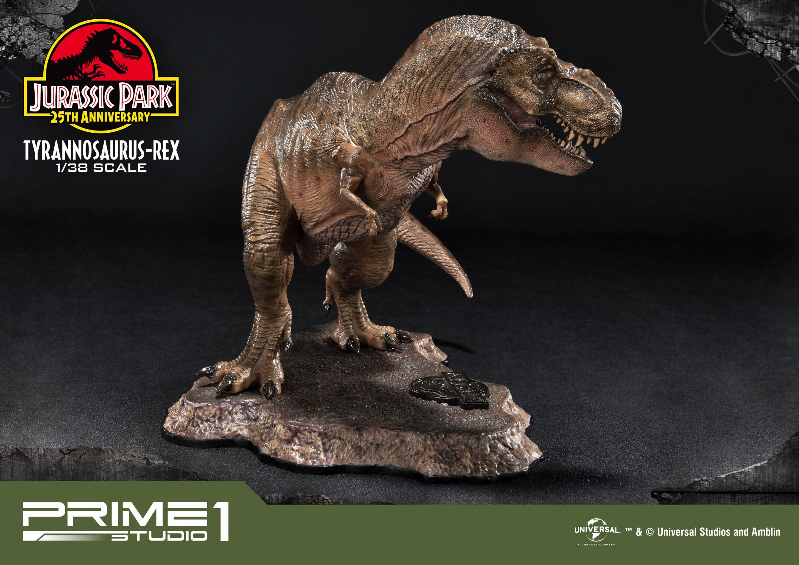 Jurassic Park pièce de collection 25th Anniversary T-Rex Silver Edition