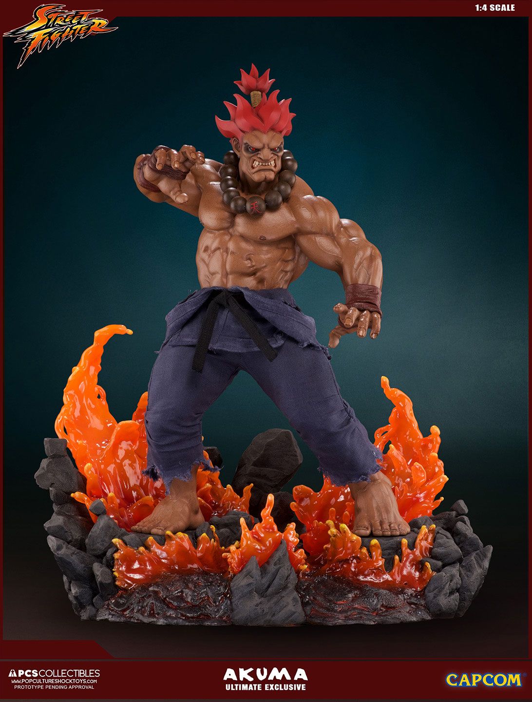 Street Fighter Mixed Media Statue 1/4 Akuma Ultimate Exclusive 58 cm  Cartoon Doll Toys