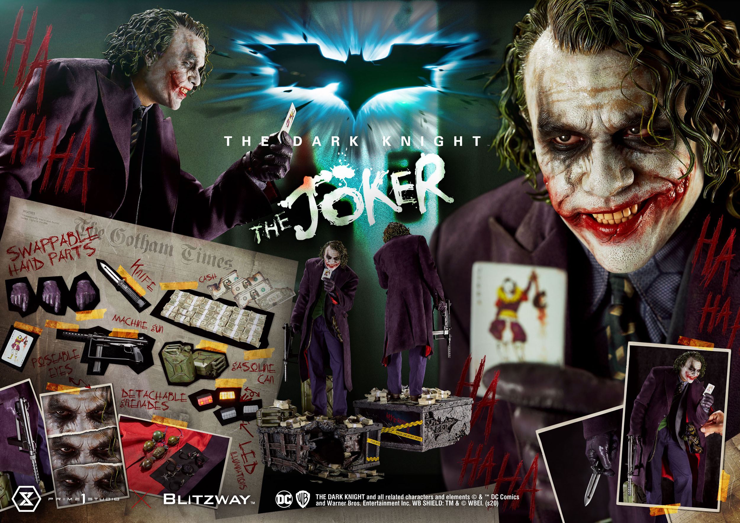Batman Dark Knight Movie Comic ver Joker on Throne 1/8 Figure Vinyl Model Kit 