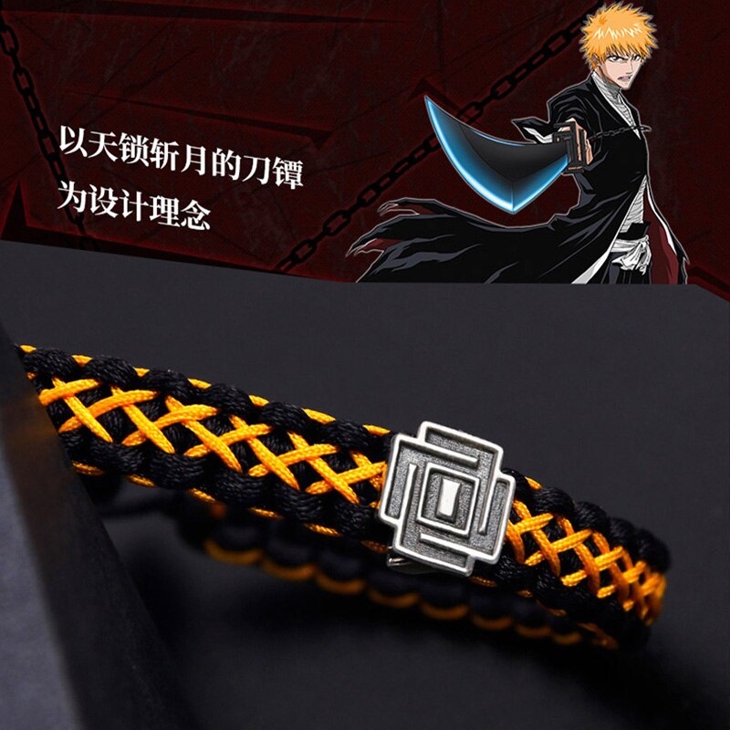 Bleach Ichigo Kurosaki Anime Leder Armband Armreif Bracelet Handkette Cosplay