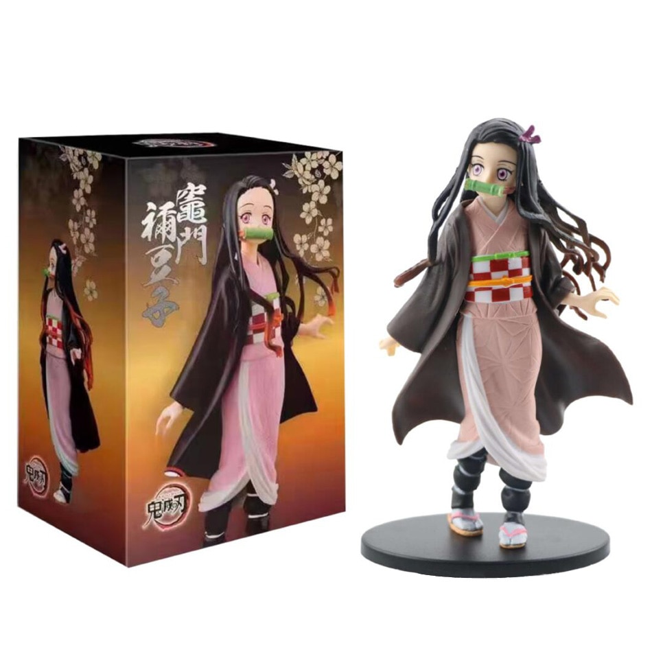 VIP Anime 16CM Demon Slayer Kimetsu no Yaiba figure Kamado Tanjirou Action  Figure Agatsuma Zenitsu Nezuko Warrior PVC Model Toys